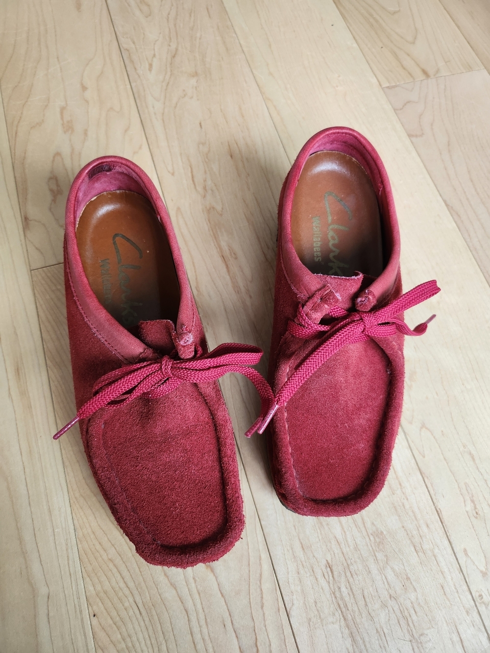 Clarks Red Suede Wallabee BOOTS